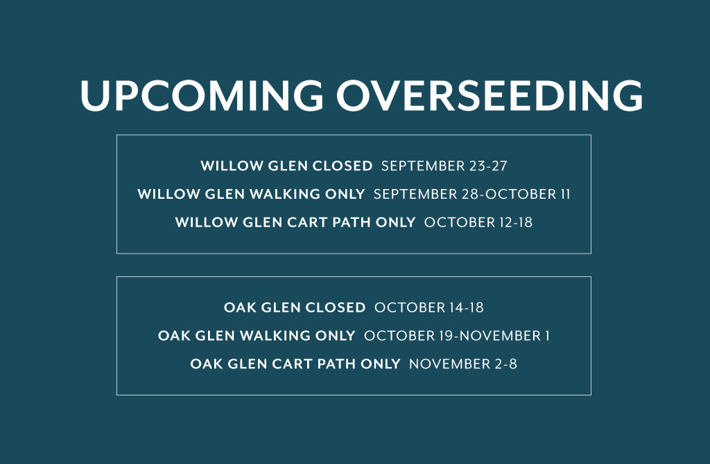 Fall Overseed Schedule